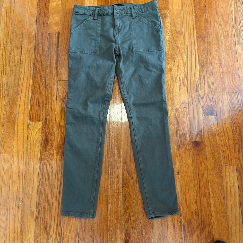 Sanctuary Women 29"X28" Skinny Cargo Pants Olive Green Utility Seamed